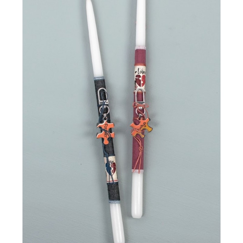 Λαμπάδα Διπλή Μπρελόκ Παζλ Δημιουργίες