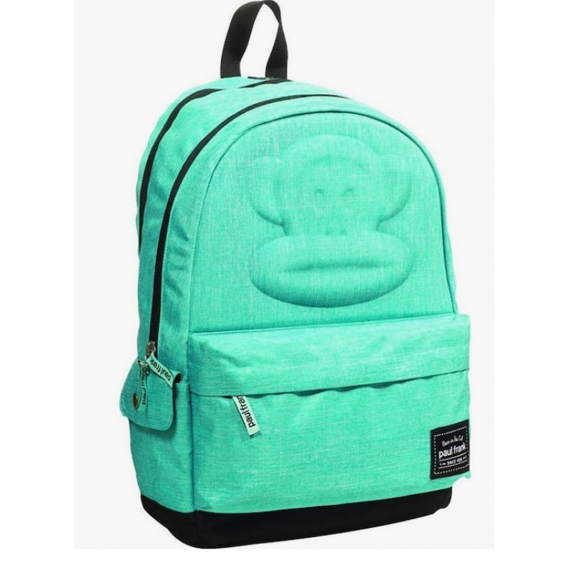 Σχολική Τσάντα Πλάτης Γυμνασίου - Λυκείου Paul Frank Eva Turquoise Τιρκουάζ Με Θήκη Για Παγούρι
