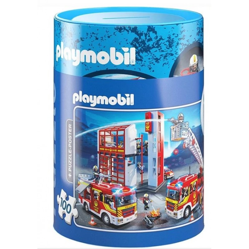 Παζλ Κουμπαράς 100Τεμ Πυροσβεστική Playmobil 
