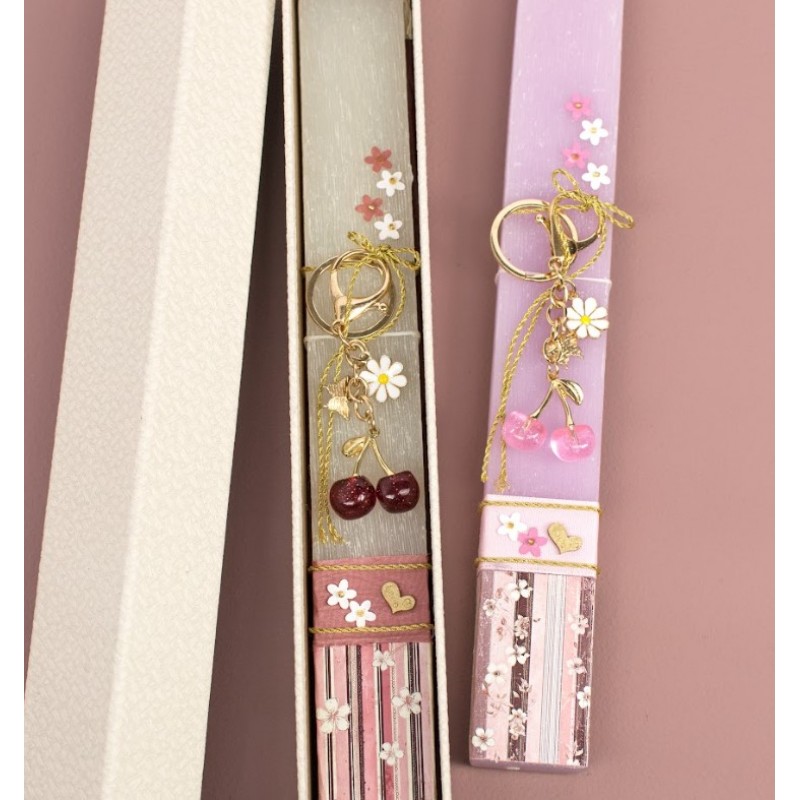 Λαμπάδα Πλακέ Μπρελόκ Κεράσια Δημιουργίες 