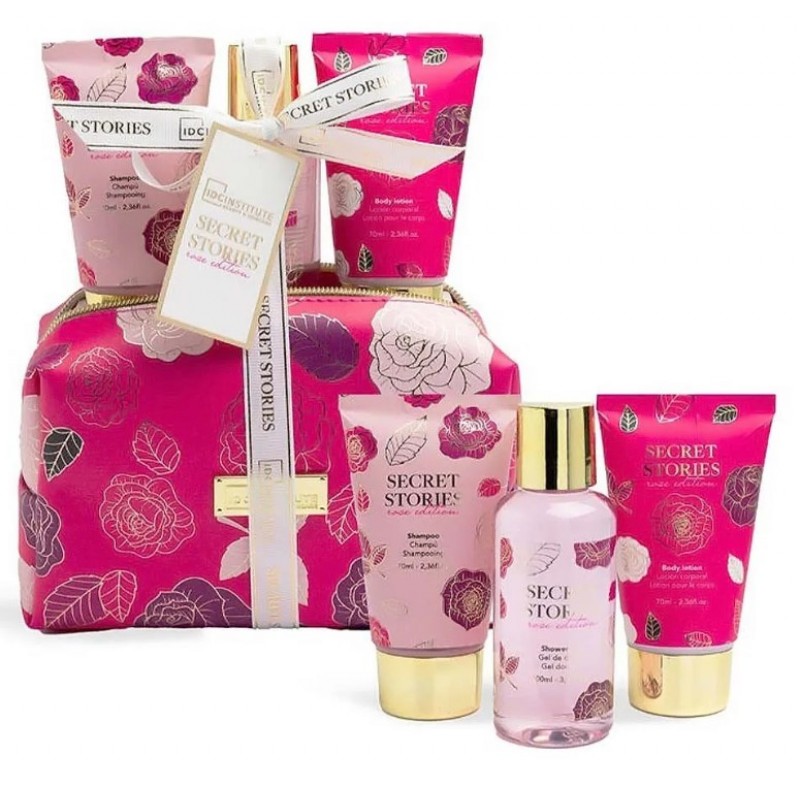 Σετ Ομορφιάς Cosmetic Bag Set 3pcs 17 x 21 x 8,5cm IDC Scented Stories Rose Edition 
