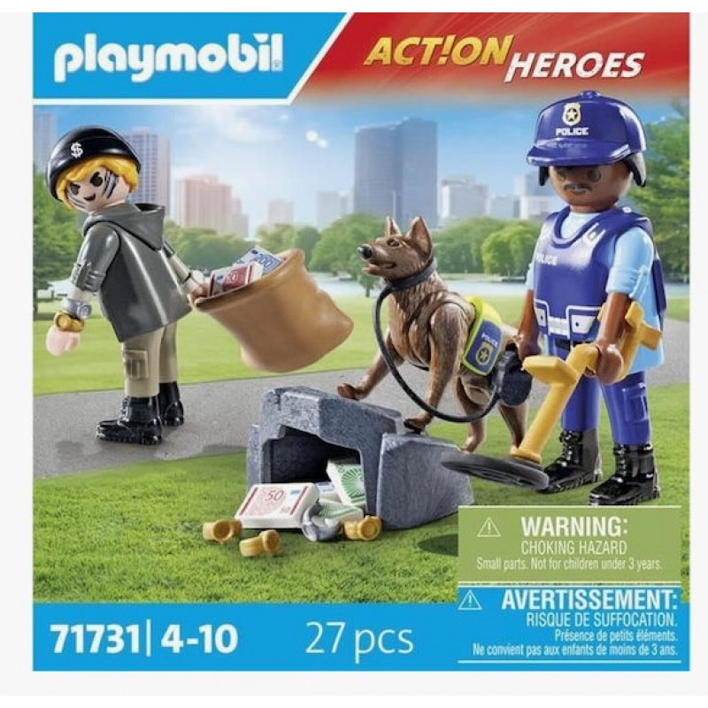 Action Heroes Αστυνομική Έρευνα Κλοπιμαίων Για 4-10 Ετών Playmobil 