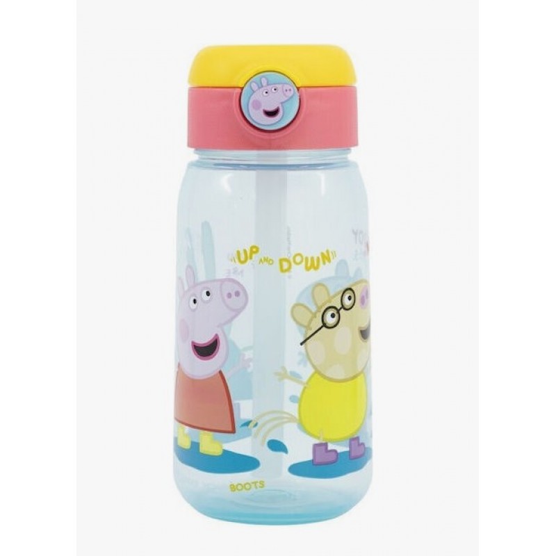 Παιδικό Παγούρι Peppa Pig Πλαστικό Με Καλαμάκι 510ml Stor Gim 