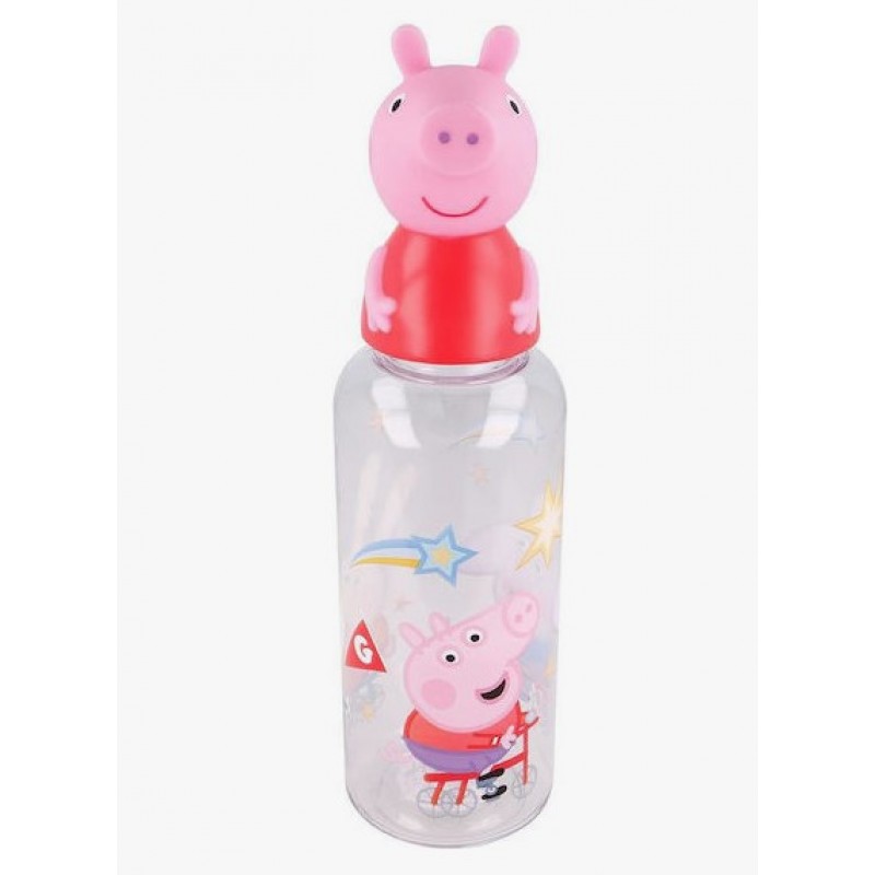 Παιδικό Παγούρι Πλαστικό 3d Figurine Peppa Pig Ροζ 560ml Stor Gim 