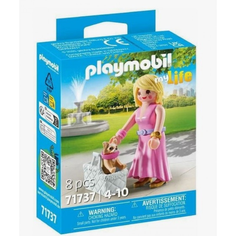 MyLife Γυναίκα Με Τσιουάουα & Καλάθι Για 4-10 Ετών Playmobil 