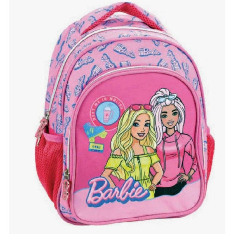 Σχολική Τσάντα Πλάτης Νηπιαγωγείου Barbie Barbie Με Θήκη Για Παγούρι 12lt Gim 