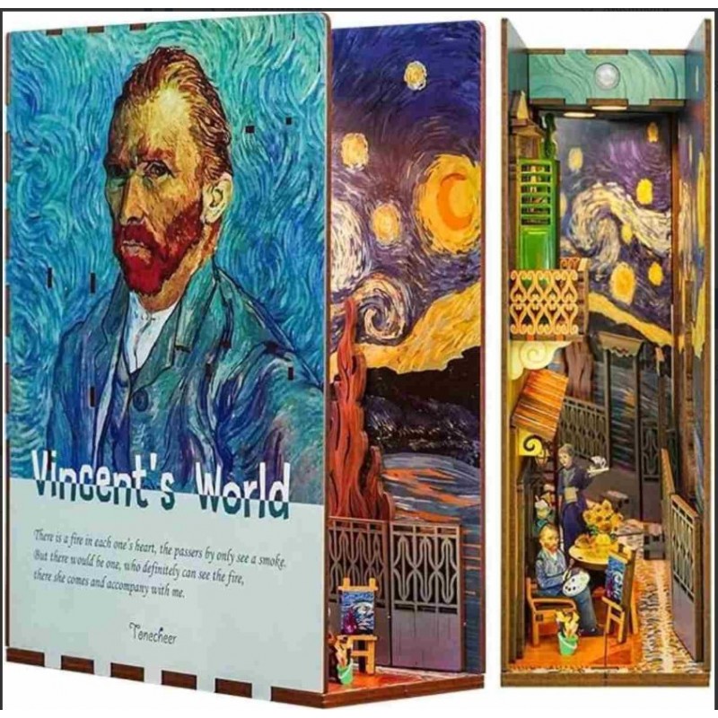 Vincent's World 3D Puzzle Book Nook |Tonecheer