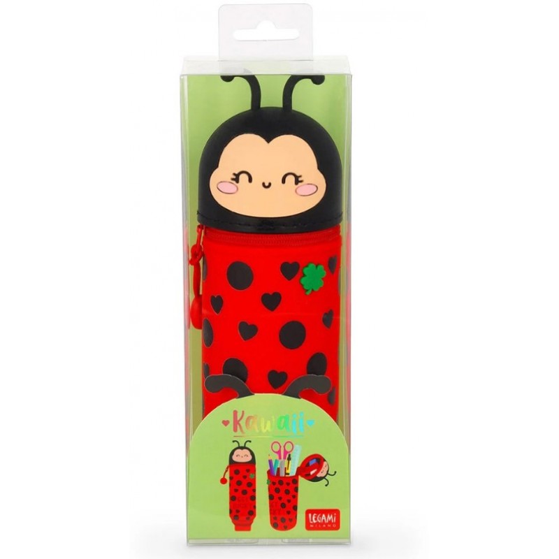 Κασετίνα Σιλικόνης kawaii 2 σε 1- ladybug  legami 