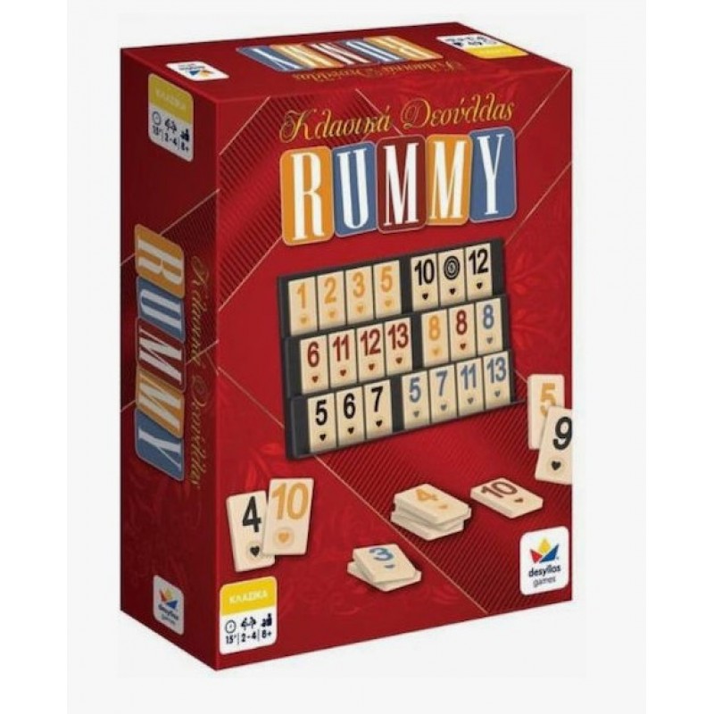 Επιτραπέζιο Παιχνίδι Rummy για 2-4 Παίκτες 8+ Ετών Δεσύλλας