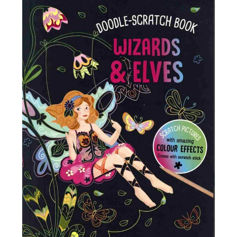 Wizards And Elves Doodle - Scratch Book