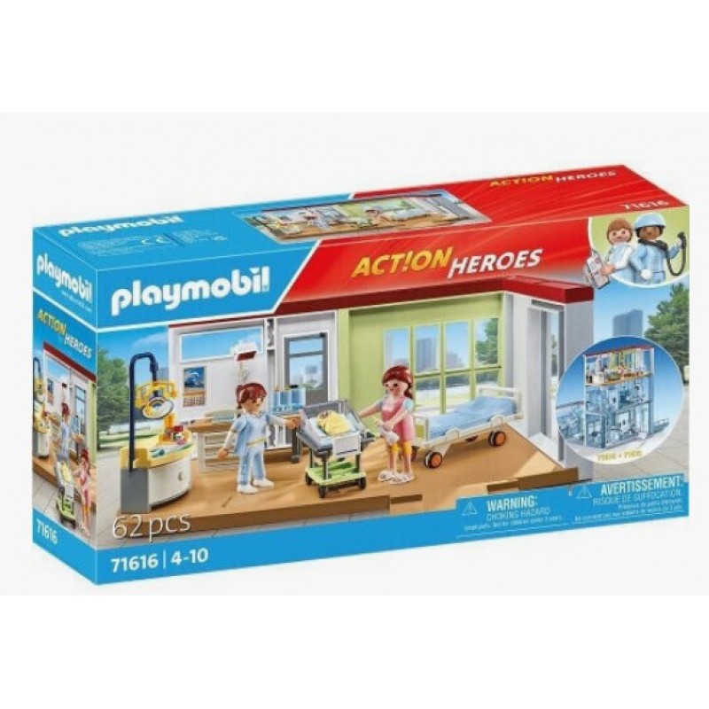 Action Heroes Μαιευτική Κλινική Για 4-10 Ετών Playmobil 