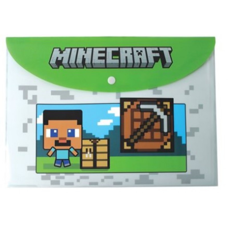 Φάκελος Κουμπί Πλαστικός A4 Minecraft Gim