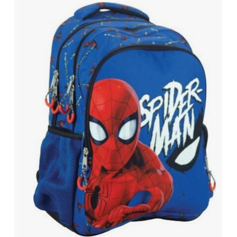 Σχολική Τσάντα Πλάτης Δημοτικού Spiderman Με Θήκη Για Παγούρι Gim 