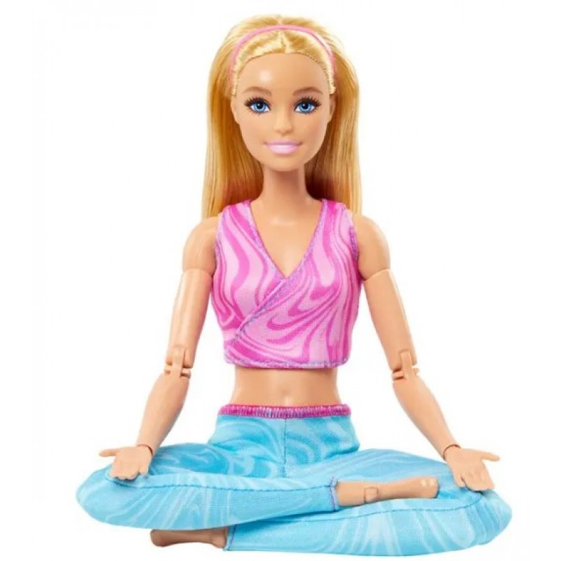 Barbie Made to Move Ξανθιά με Γαλάζια Ρούχα Mattel 