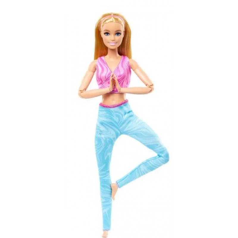 Barbie Made to Move Ξανθιά με Γαλάζια Ρούχα Mattel 