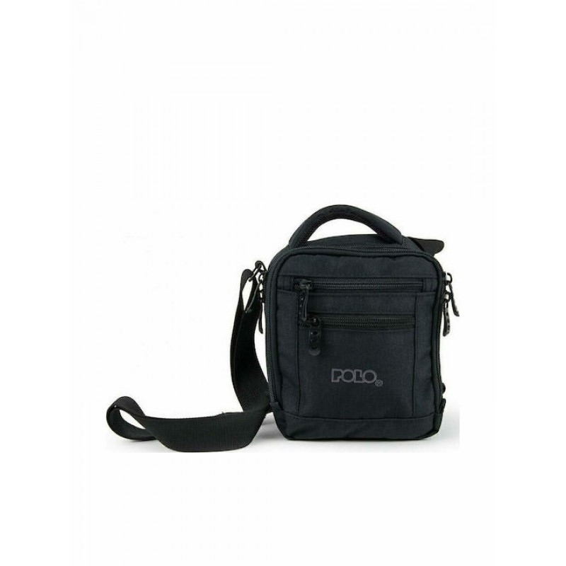 Τσάντα Ανδρική  Ώμου / Χιαστί Μαύρη Polo Skyforce Small 