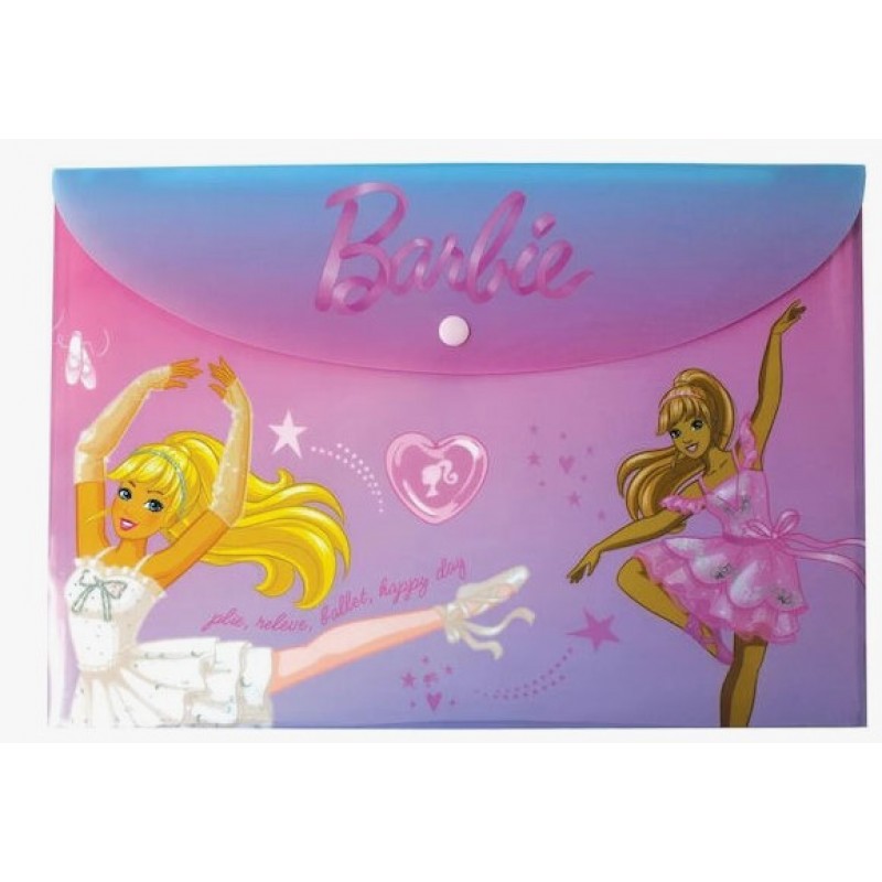 Φάκελος Κουμπί Pp Barbie Α4 Gim 