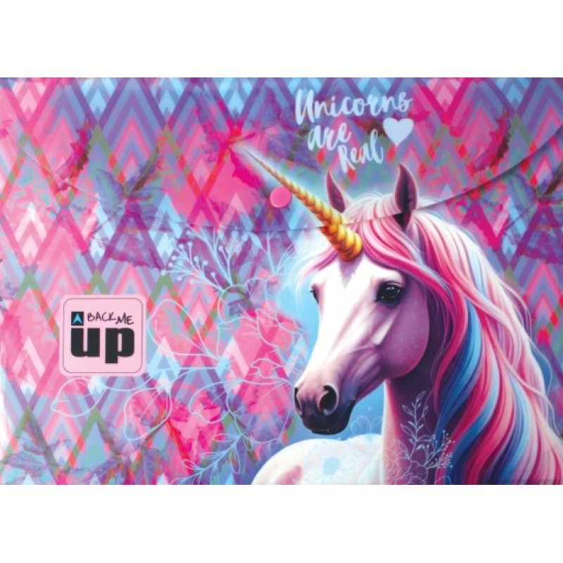 Φάκελος Κουμπί A4 Pastel Unicorn Back Me Up Gim