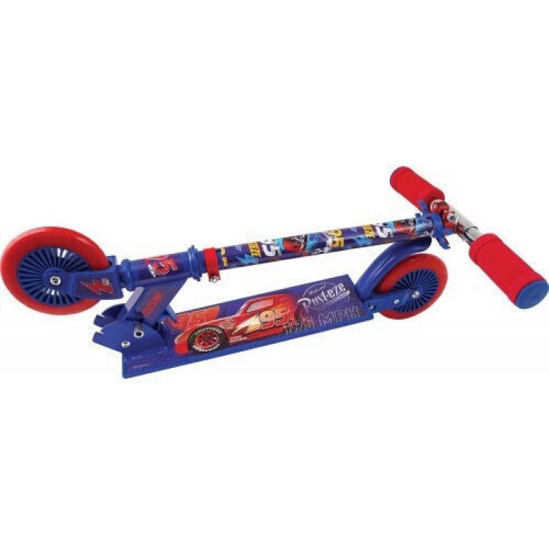Παιδικό Πατίνι Αναδιπλούμενο Cars Δίτροχο για 5+ Ετών Μπλε AS 