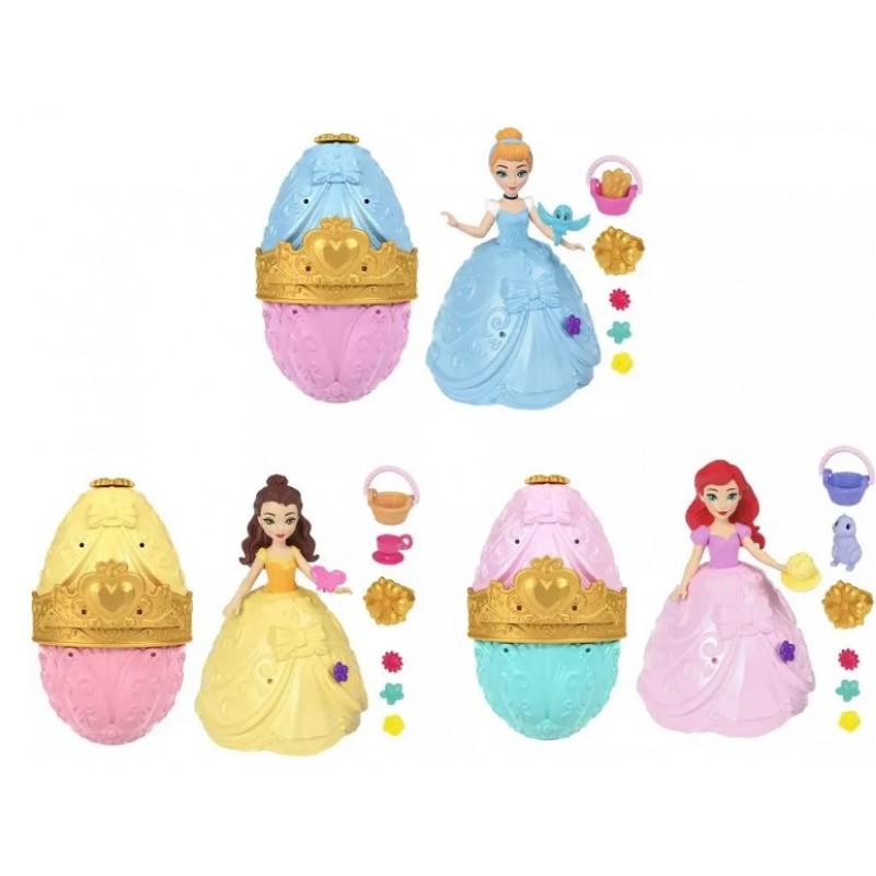 Disney Princess Μίνι Κούκλες - Αυγουλάκι Έκπληξη 6 Σχέδια 1 τμχ Mattel