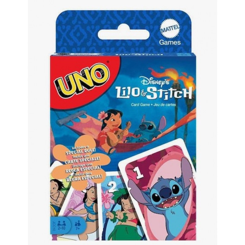 Επιτραπέζιο Παιχνίδι UNO Lilo & Stitch για 2-10 Παίκτες 7+ Ετών Mattel