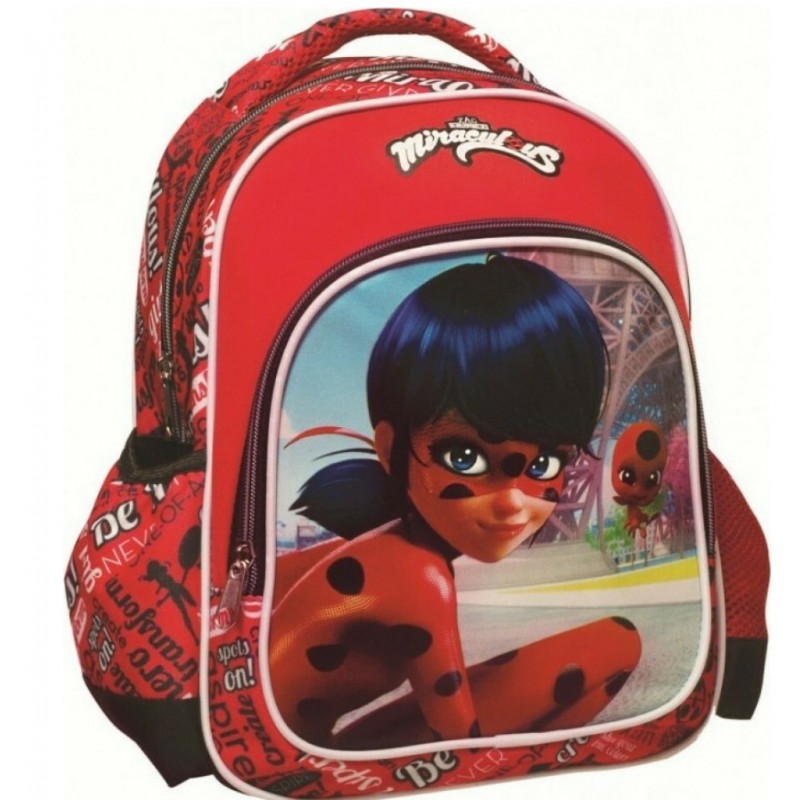 Σχολική Τσάντα Πλάτης Νηπιαγωγείου Ladybug Paris Κόκκινη 12ltGim 