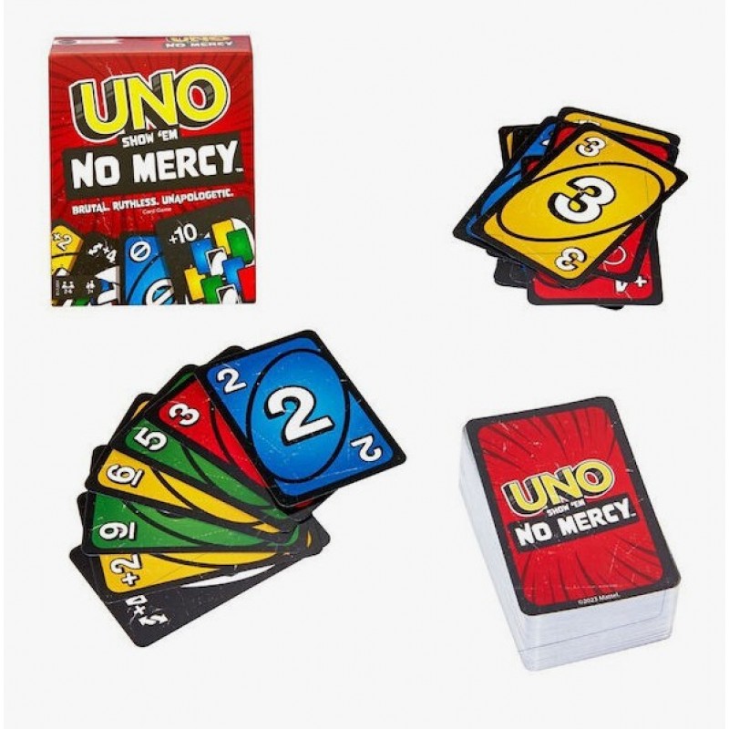 Επιτραπέζιο Παιχνίδι Uno No Mercy για 2-6 Παίκτες 7+ Ετών (EN) Mattel
