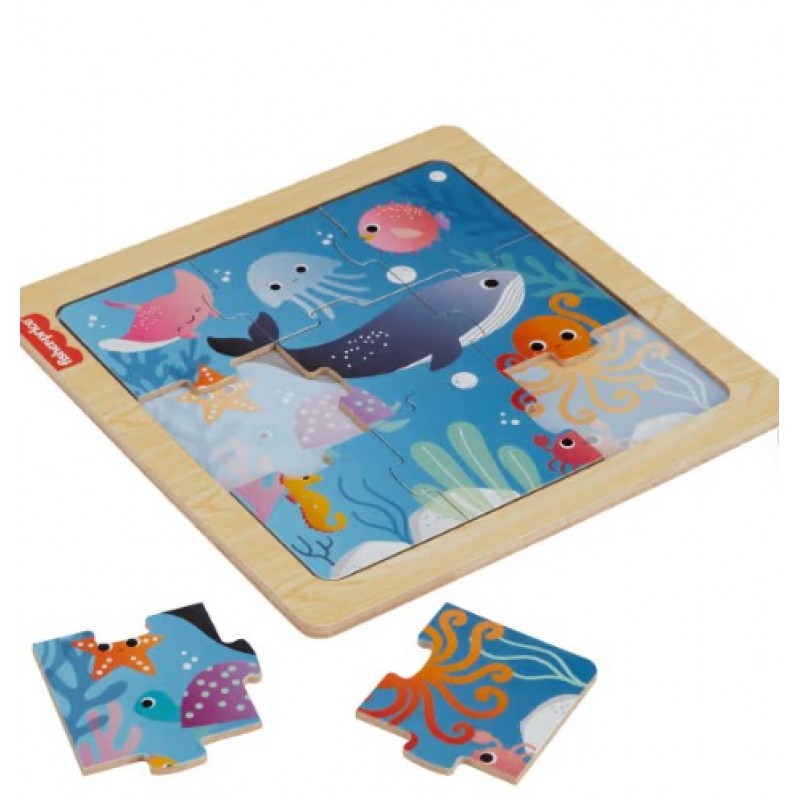 Fisher-Price Συλλογή Με Μίνι Ξύλινα Παζλ Για Παιδιά Προσχολικής Ηλικίας, Τα Σχέδια Μπορεί Να Διαφέρουν Mattel 