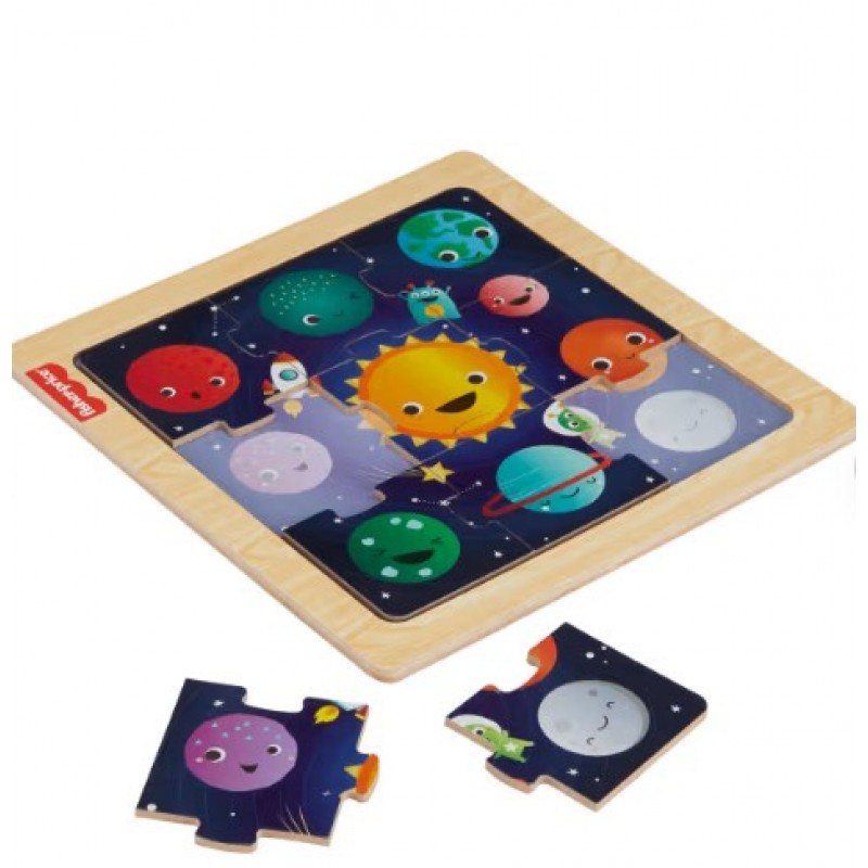 Fisher-Price Συλλογή Με Μίνι Ξύλινα Παζλ Για Παιδιά Προσχολικής Ηλικίας, Τα Σχέδια Μπορεί Να Διαφέρουν Mattel 