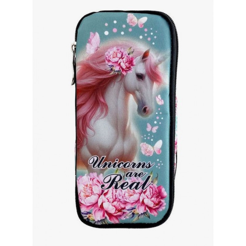 Κασετίνα Οβάλ Βαρελάκι Butterfly Unicorn Bmu Gim 