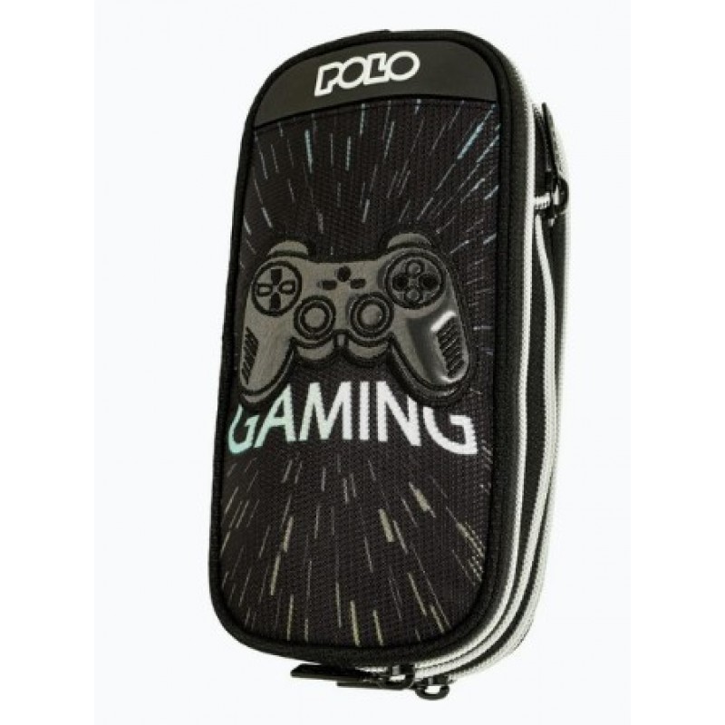 Κασετίνα 2 Θήκες Μαύρη Freely Gaming Polo 