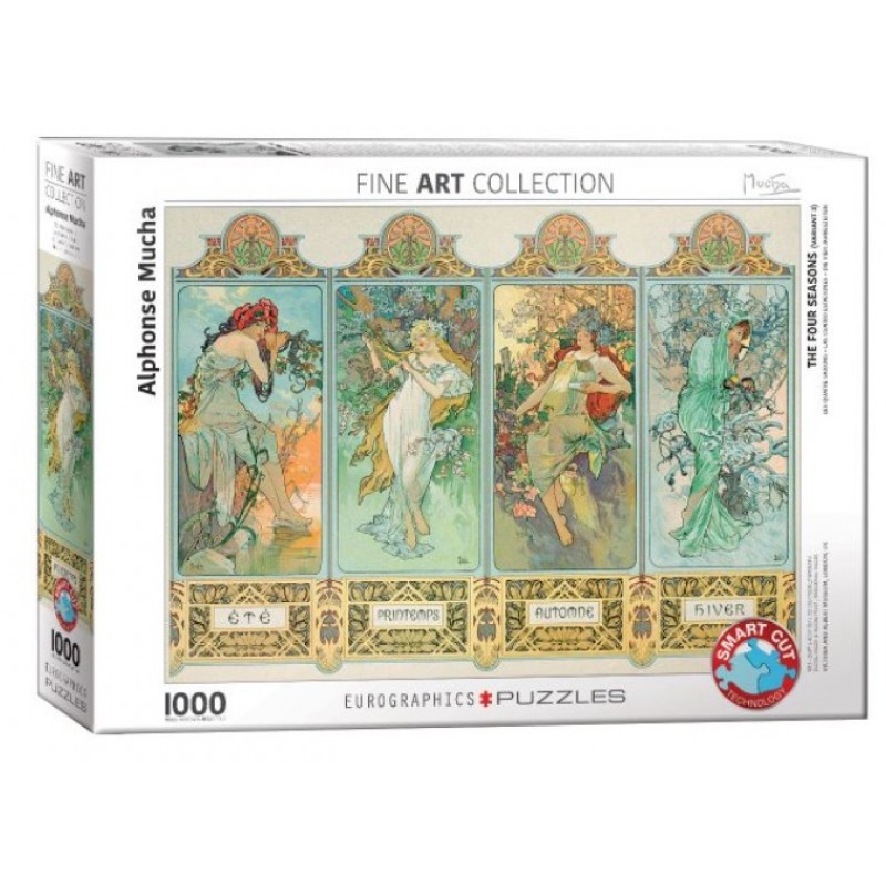Puzzle 1000τμχ The Four Seasons (Variant 3) by Alphonse Maria Mucha Brainfood 