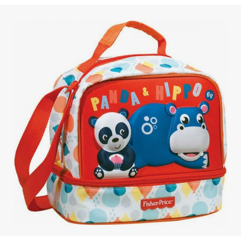 Σχολικό Τσαντάκι Φαγητού Ώμου Hippo 4.5lt Κόκκινο Fisher Price 