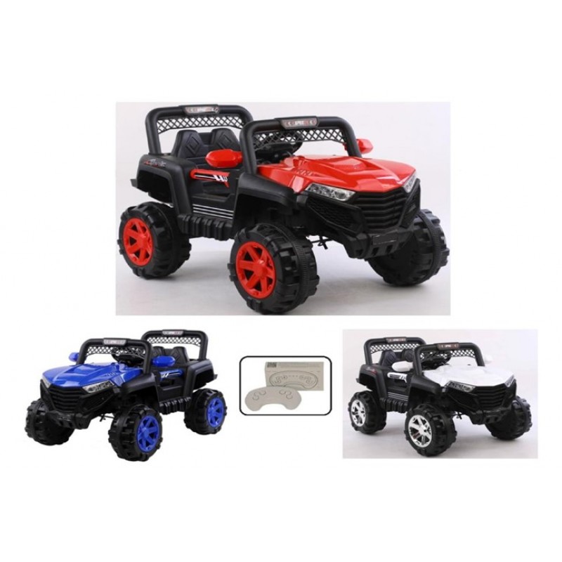 Ηλεκτροκίνητο Τζιπ R/C Με 2 Πόρτες & Ζώνη Ασφαλείας  Κουμπιά Στο Τιμόνι Φώτα & Μουσική 6V 112 x 69 x 72 Kider Toys