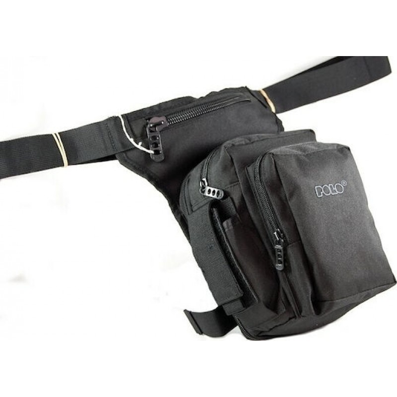 Τσαντάκι Μηρού Στρατιωτικό από Cordura Μαύρο 3lt Polo Waist Bag Side Gun