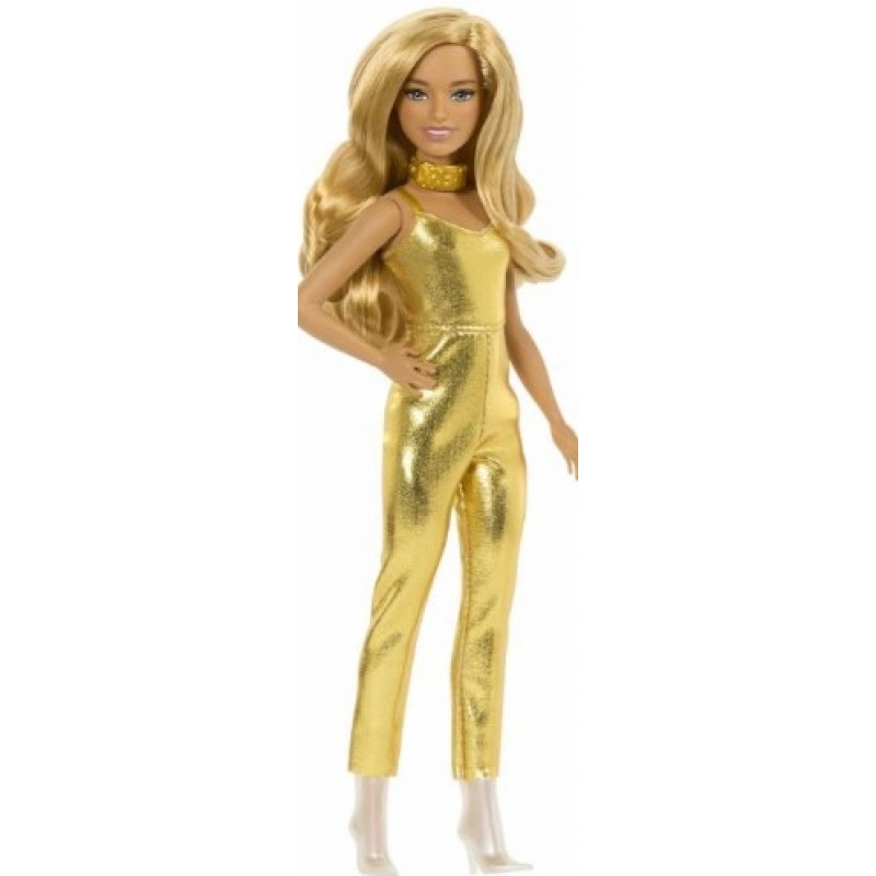 Κούκλα Barbie Fashionistas Χρυσή Ολόσωμη Φόρμα 3+ Ετών Mattel