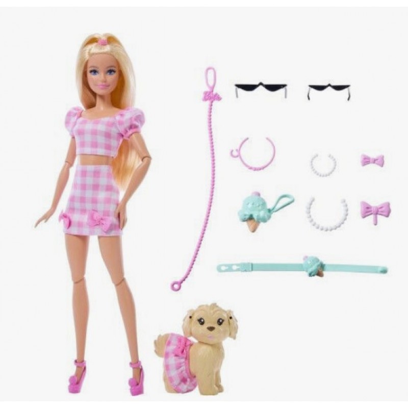 Κούκλα Barbie Twinning Looks & Σκυλάκι για 3+ Ετών Mattel