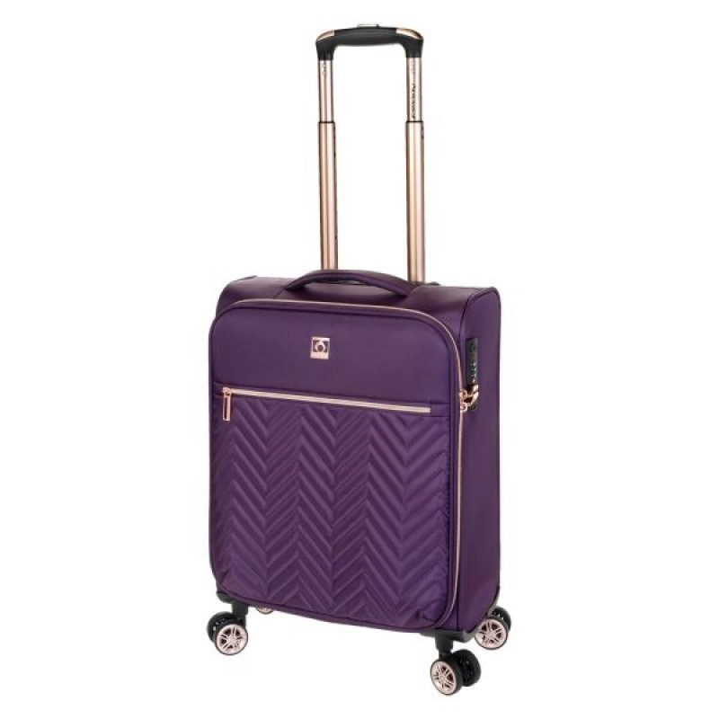 Βαλίτσα Καμπίνας Monaco ZC9001-S Μωβ 55x37x20 – Ιδανική για Aegean, Ryanair & SkyExpress – 4 Ροδάκια Diplomat