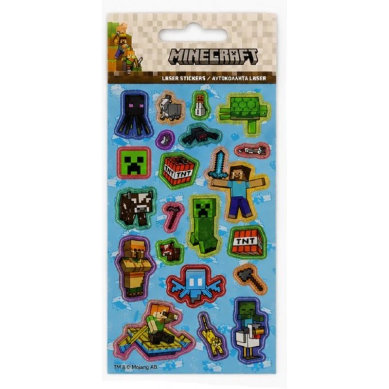 Αυτοκόλλητα Laser Minecraft Gim 
