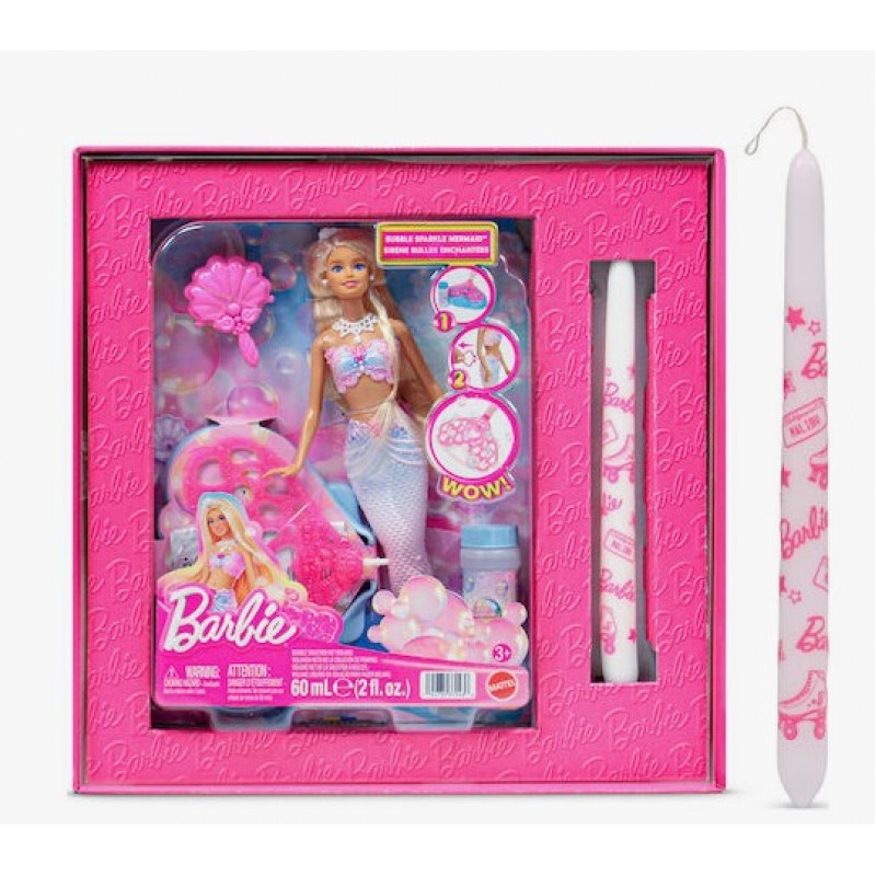 Παιχνιδολαμπάδα Γοργόνα με Φούσκες για 3+ Ετών Barbie Mattel