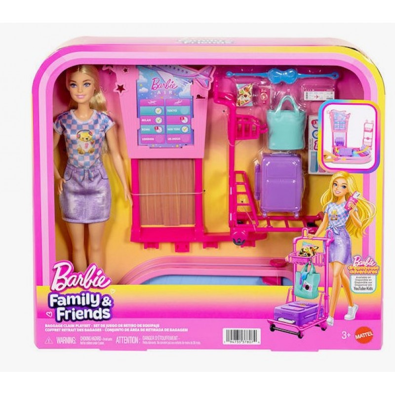 Κούκλα Barbie Στο Αεροδρόμιο Mattel