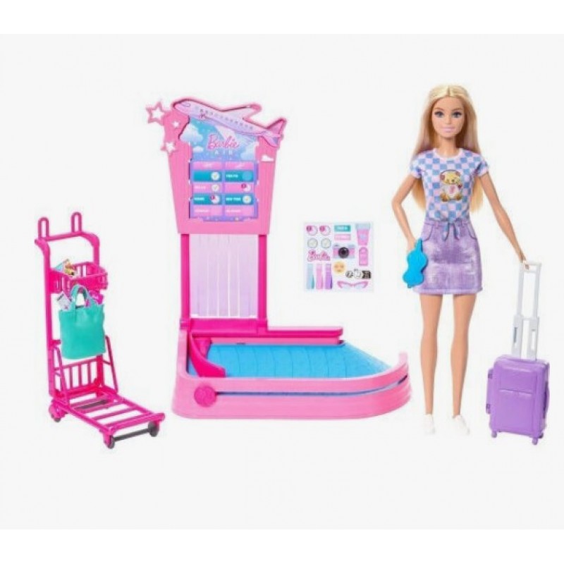 Κούκλα Barbie Στο Αεροδρόμιο Mattel