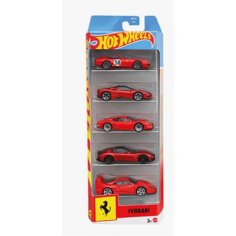 Αυτoκινητάκια Ferrari Σετ των 5 Mattel 