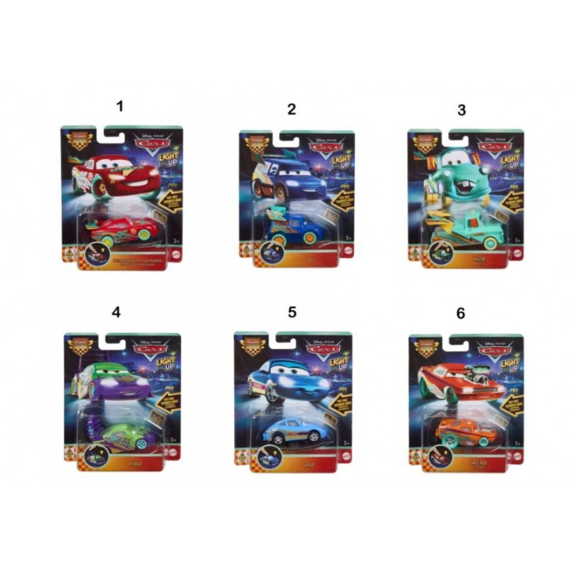 Αυτοκινητάκια Cars Light-Up-6 Σχέδια Mattel