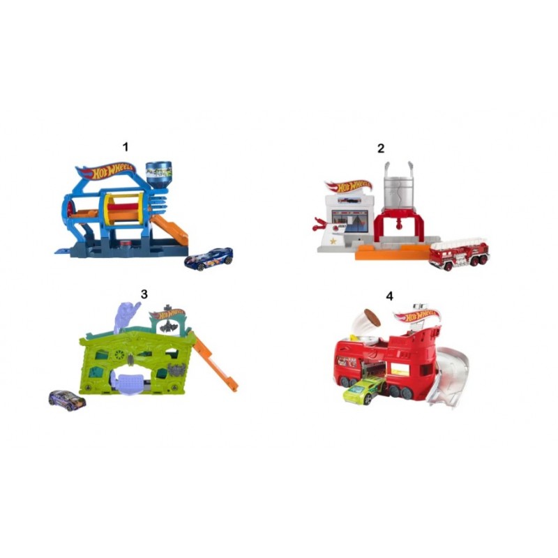Αναδιπλούμενες Πίστες Hot Wheels City 4 Σχέδια Mattel