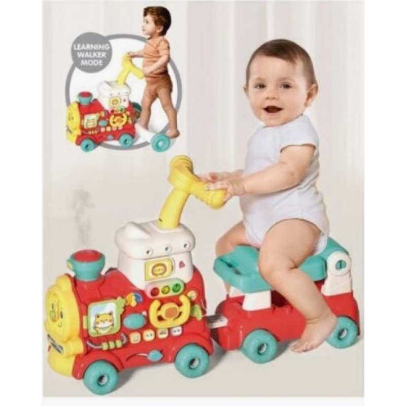 Περπατούρα Ride On Κόκκινη Τρενάκι 5 Σε 1 Lazarid 