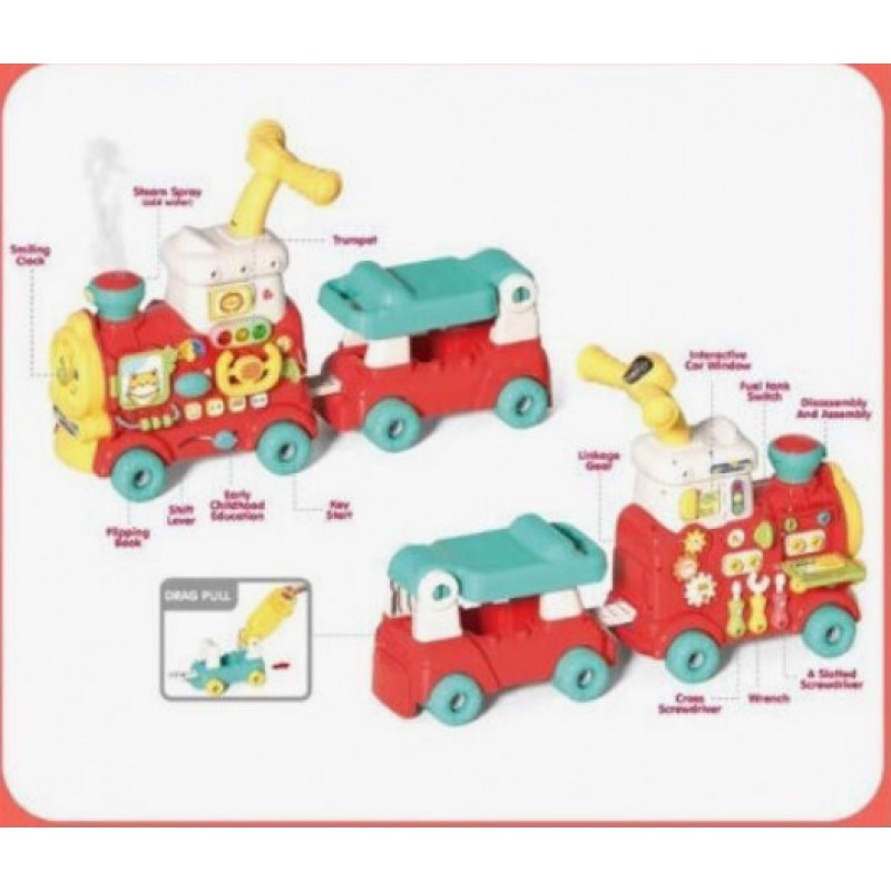 Περπατούρα Ride On Κόκκινη Τρενάκι 5 Σε 1 Lazarid 