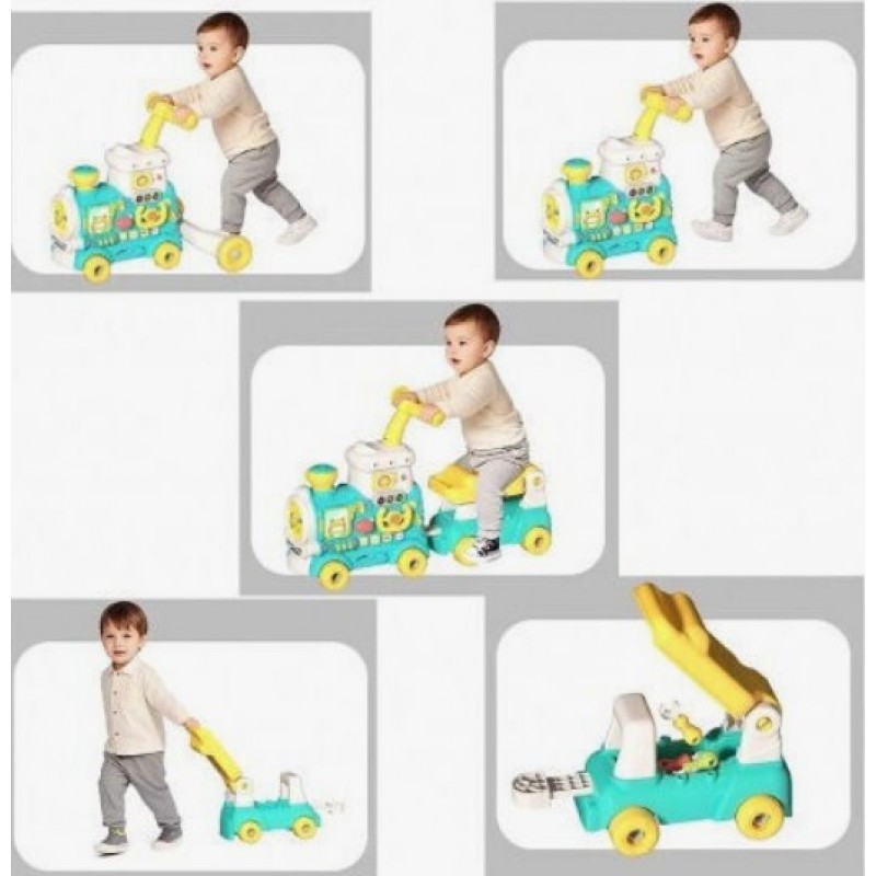 Περπατούρα Ride On Κόκκινη Τρενάκι 5 Σε 1 Lazarid 