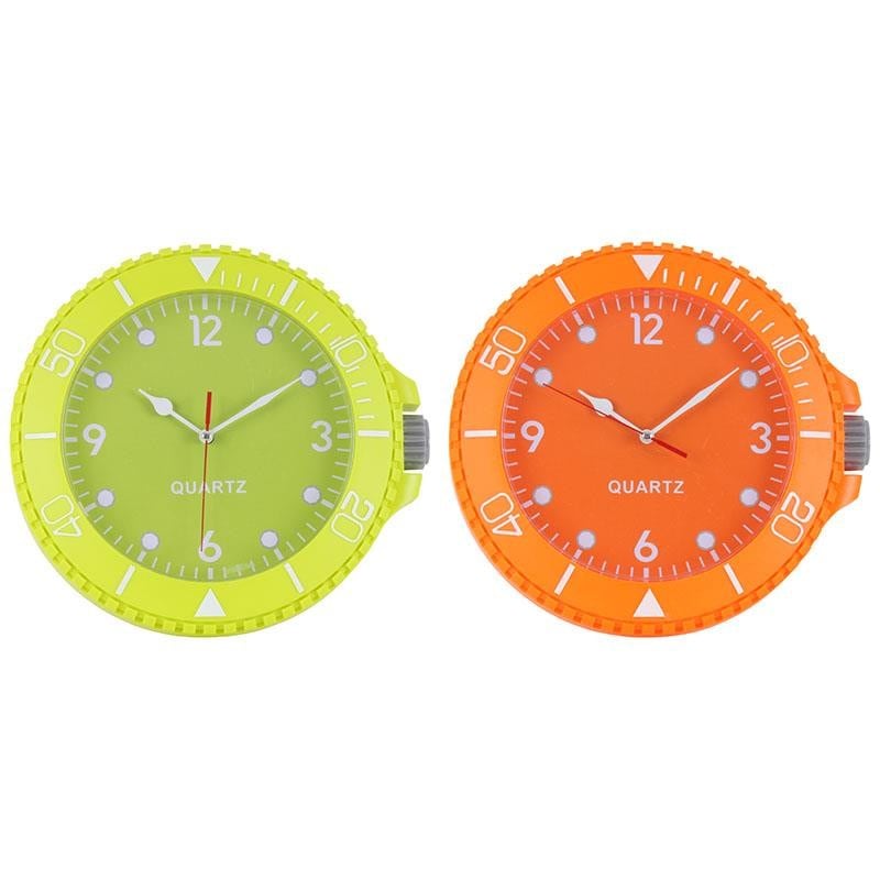 Ρολόι Τοίχου Πλαστικό Πορτοκαλί/Πράσινο 26x5x26εκ