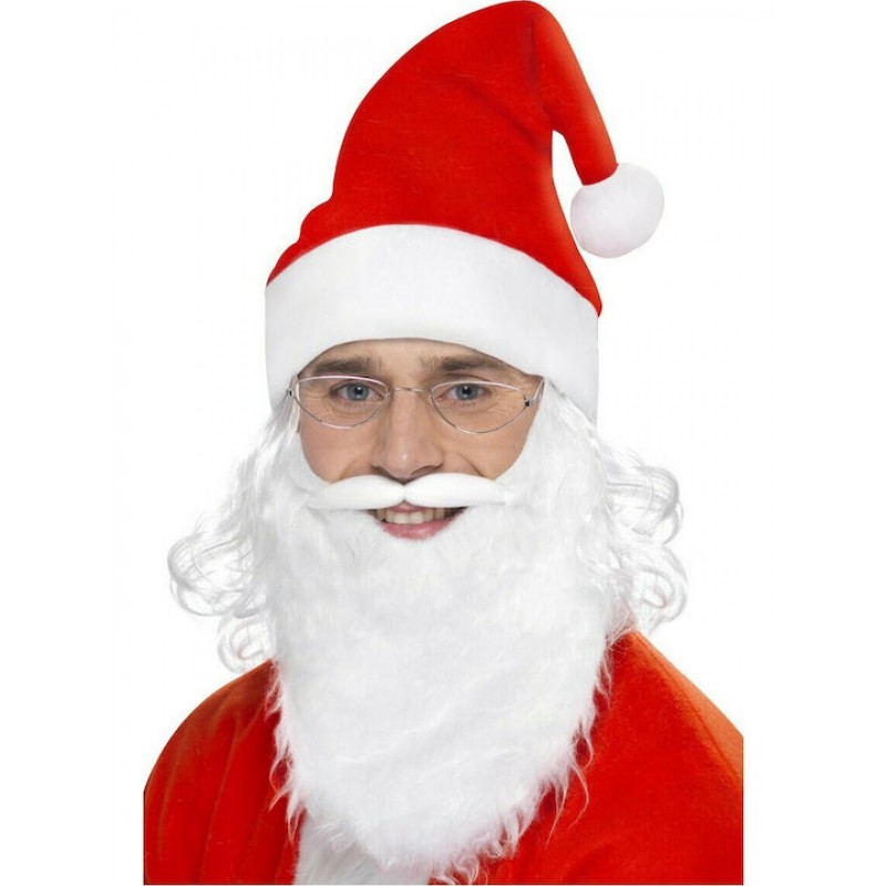 Χριστουγεννιάτικη Γενειάδα Άγιου Βασίλη με Σχέδιο Άγιος Βασίλης